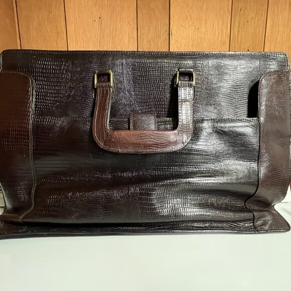 Bugatti Genuine Leather Bag Brown Vintage - Picture 15 of 16